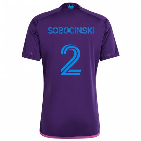 Kandiny Herren Jan Sobocinski #2 Lila-Blau Auswärtstrikot Trikot 2024/25 T-Shirt