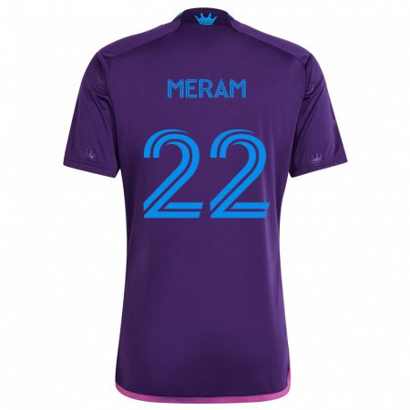 Kandiny Herren Justin Meram #22 Lila-Blau Auswärtstrikot Trikot 2024/25 T-Shirt