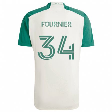 Kandiny Herren Drake Fournier #34 Braune Farben Grün Auswärtstrikot Trikot 2024/25 T-Shirt