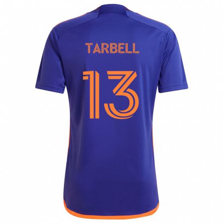 Kandiny Herren Andrew Tarbell #13 Lila Orange Auswärtstrikot Trikot 2024/25 T-Shirt