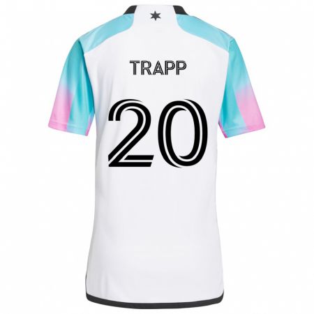 Kandiny Herren Wil Trapp #20 Weiß Blau Schwarz Auswärtstrikot Trikot 2024/25 T-Shirt