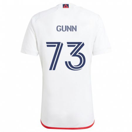 Kandiny Herren Jd Gunn #73 Weiß Rot Auswärtstrikot Trikot 2024/25 T-Shirt