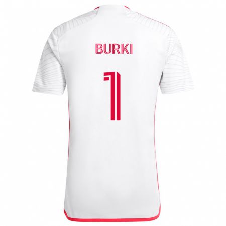 Kandiny Herren Roman Bürki #1 Weiß Rot Auswärtstrikot Trikot 2024/25 T-Shirt