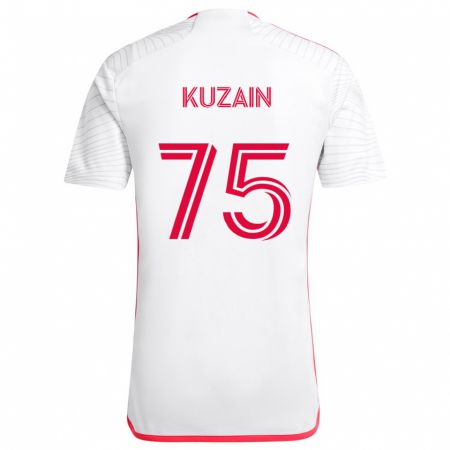 Kandiny Herren Wan Kuzain #75 Weiß Rot Auswärtstrikot Trikot 2024/25 T-Shirt