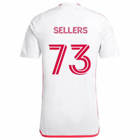 Kandiny Herren Braydon Sellers #73 Weiß Rot Auswärtstrikot Trikot 2024/25 T-Shirt