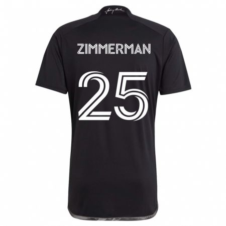 Kandiny Herren Walker Zimmerman #25 Schwarz Auswärtstrikot Trikot 2024/25 T-Shirt