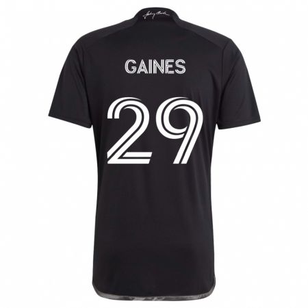 Kandiny Herren Julian Gaines #29 Schwarz Auswärtstrikot Trikot 2024/25 T-Shirt