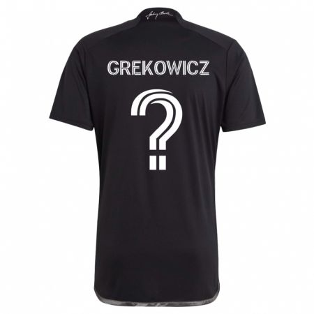 Kandiny Herren Jacob Grekowicz #0 Schwarz Auswärtstrikot Trikot 2024/25 T-Shirt