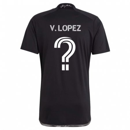 Kandiny Herren Alejandro Velazquez-Lopez #0 Schwarz Auswärtstrikot Trikot 2024/25 T-Shirt