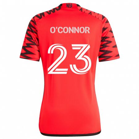 Kandiny Herren Aidan O'connor #23 Rot Schwarz Weiß Auswärtstrikot Trikot 2024/25 T-Shirt