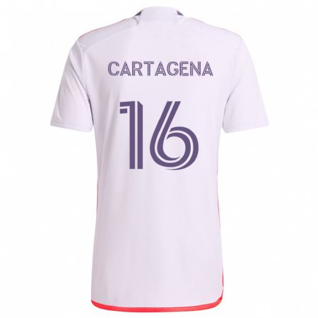 Kandiny Herren Wilder Cartagena #16 Weiß Rot Lila Auswärtstrikot Trikot 2024/25 T-Shirt