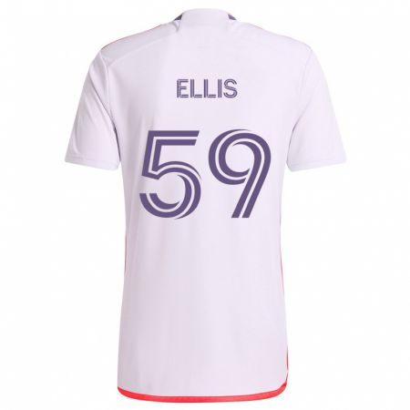 Kandiny Herren Justin Ellis #59 Weiß Rot Lila Auswärtstrikot Trikot 2024/25 T-Shirt