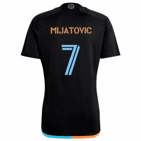 Kandiny Herren Jovan Mijatovic #7 Schwarz Orange Blau Auswärtstrikot Trikot 2024/25 T-Shirt