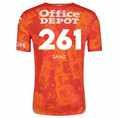 Kandiny Herren Diego Sáinz #261 Orange Weiß Auswärtstrikot Trikot 2024/25 T-Shirt