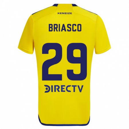 Kandiny Herren Norberto Briasco #29 Gelb Blau Auswärtstrikot Trikot 2024/25 T-Shirt