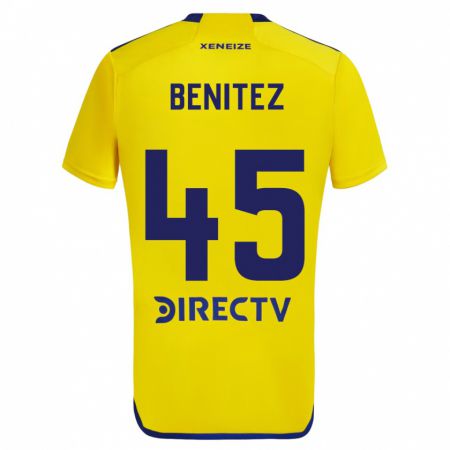 Kandiny Herren Mauricio Benítez #45 Gelb Blau Auswärtstrikot Trikot 2024/25 T-Shirt