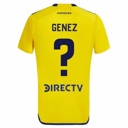 Kandiny Herren Nahuel Genez #0 Gelb Blau Auswärtstrikot Trikot 2024/25 T-Shirt