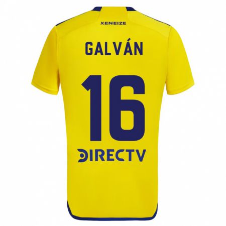 Kandiny Herren Lucas Galván #16 Gelb Blau Auswärtstrikot Trikot 2024/25 T-Shirt