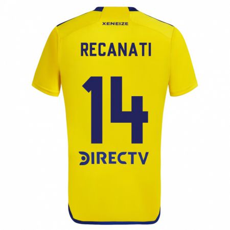 Kandiny Herren Bianca Recanati #14 Gelb Blau Auswärtstrikot Trikot 2024/25 T-Shirt