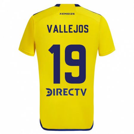 Kandiny Herren Fabiana Vallejos #19 Gelb Blau Auswärtstrikot Trikot 2024/25 T-Shirt