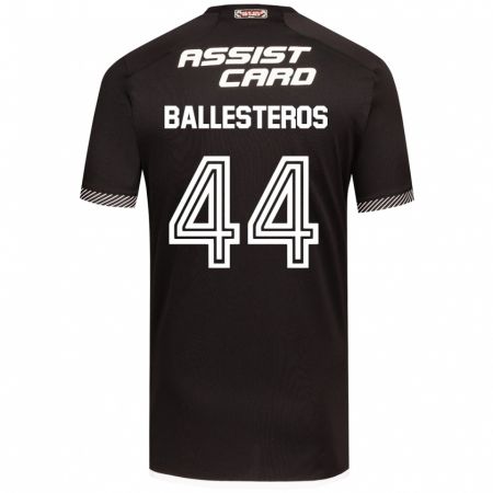 Kandiny Herren Martín Ballesteros #44 Schwarz-Weiss Auswärtstrikot Trikot 2024/25 T-Shirt