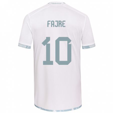 Kandiny Herren Nicole Fajre #10 Weiß Grau Auswärtstrikot Trikot 2024/25 T-Shirt