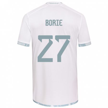 Kandiny Herren Emilie Borie #27 Weiß Grau Auswärtstrikot Trikot 2024/25 T-Shirt