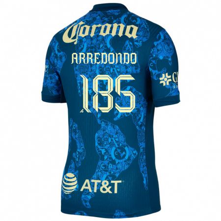 Kandiny Herren Aarón Arredondo #185 Blau Gelb Auswärtstrikot Trikot 2024/25 T-Shirt