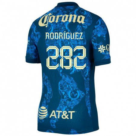 Kandiny Herren Francisco Rodríguez #282 Blau Gelb Auswärtstrikot Trikot 2024/25 T-Shirt