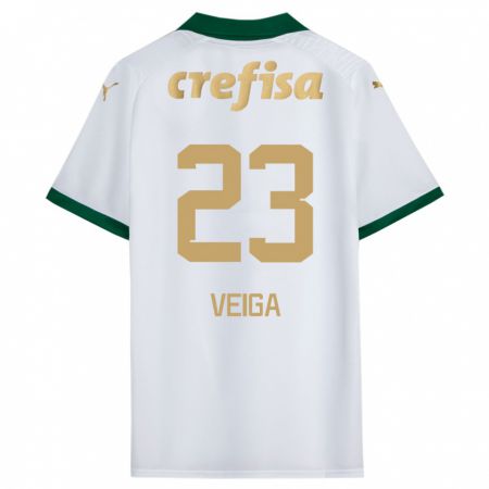 Kandiny Herren Raphael Veiga #23 Weiß Grün Auswärtstrikot Trikot 2024/25 T-Shirt