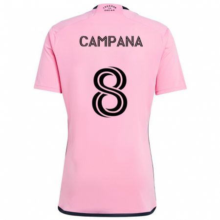 Kandiny Damen Leonardo Campana #8 Rosa Heimtrikot Trikot 2024/25 T-Shirt