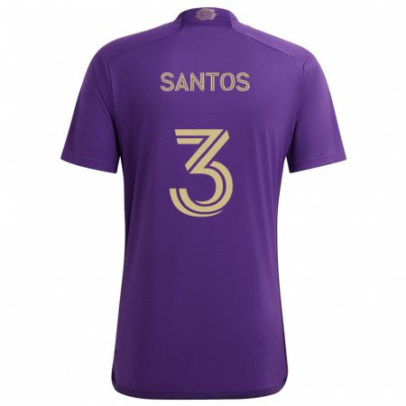 Kandiny Damen Rafael Santos #3 Lila Gelb Heimtrikot Trikot 2024/25 T-Shirt