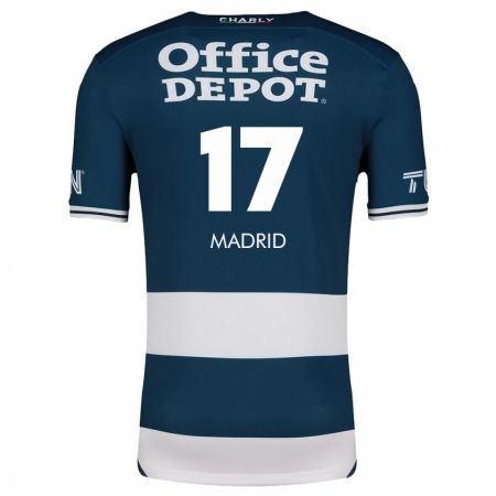 Kandiny Damen Yanín Madrid #17 Blau Weiss Heimtrikot Trikot 2024/25 T-Shirt