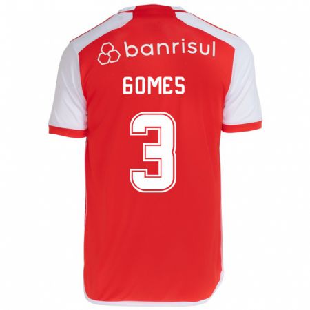 Kandiny Damen Igor Gomes #3 Rot-Weiss Heimtrikot Trikot 2024/25 T-Shirt