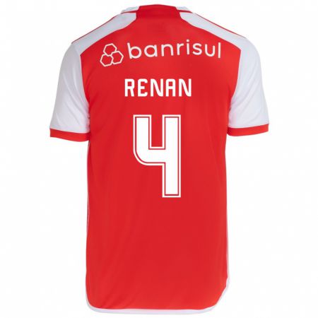 Kandiny Damen Robert Renan #4 Rot-Weiss Heimtrikot Trikot 2024/25 T-Shirt