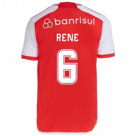 Kandiny Damen Renê #6 Rot-Weiss Heimtrikot Trikot 2024/25 T-Shirt