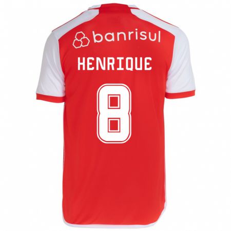 Kandiny Damen Bruno Henrique #8 Rot-Weiss Heimtrikot Trikot 2024/25 T-Shirt