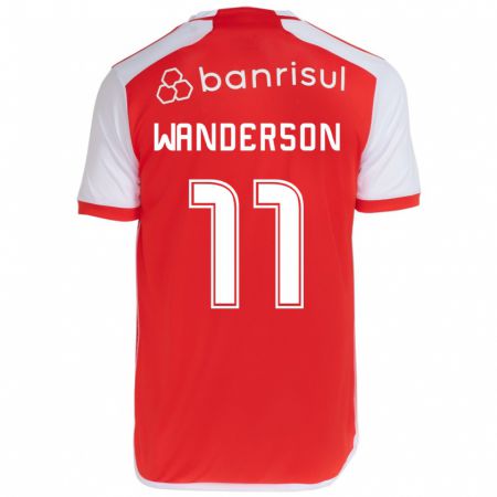 Kandiny Damen Wanderson #11 Rot-Weiss Heimtrikot Trikot 2024/25 T-Shirt