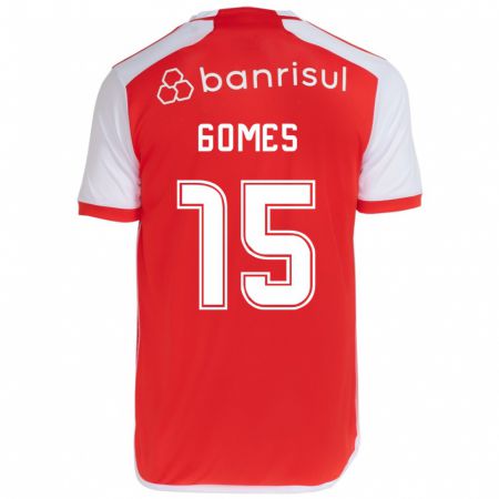 Kandiny Damen Bruno Gomes #15 Rot-Weiss Heimtrikot Trikot 2024/25 T-Shirt