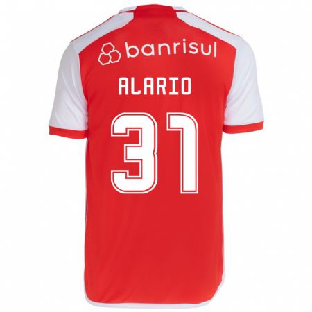 Kandiny Damen Lucas Alario #31 Rot-Weiss Heimtrikot Trikot 2024/25 T-Shirt