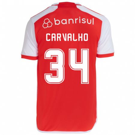 Kandiny Damen Gabriel Carvalho #34 Rot-Weiss Heimtrikot Trikot 2024/25 T-Shirt