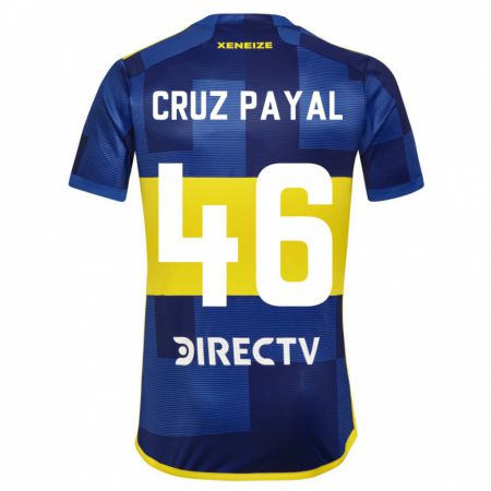 Kandiny Damen Juan Cruz Payal #46 Blau Gelb Heimtrikot Trikot 2024/25 T-Shirt