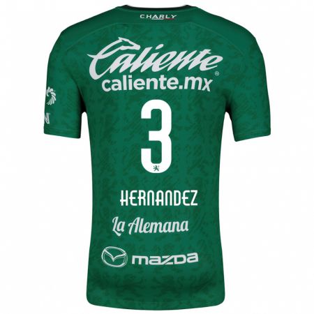 Kandiny Damen Pedro Hernández #3 Grün Weiß Heimtrikot Trikot 2024/25 T-Shirt