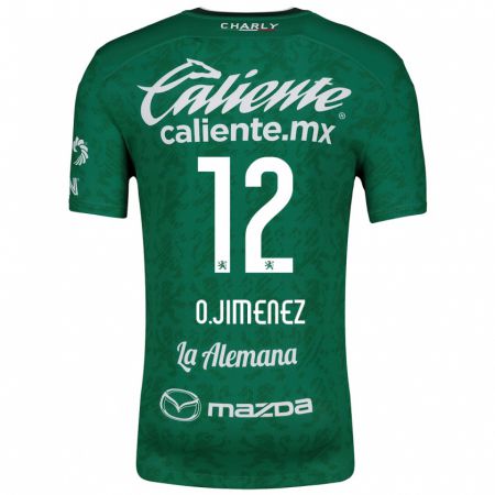 Kandiny Damen Óscar Jiménez #12 Grün Weiß Heimtrikot Trikot 2024/25 T-Shirt