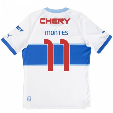 Kandiny Damen Clemente Montes #11 Weiß Blau Heimtrikot Trikot 2024/25 T-Shirt