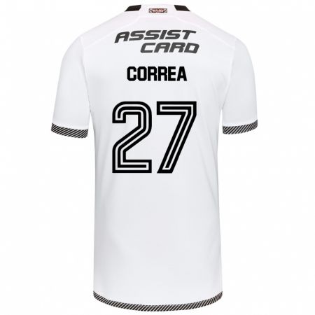 Kandiny Damen Javier Correa #27 Weiß Schwarz Heimtrikot Trikot 2024/25 T-Shirt