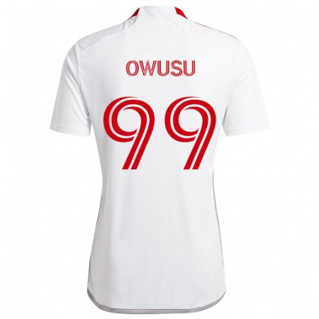 Kandiny Damen Prince Osei Owusu #99 Weiß Rot Auswärtstrikot Trikot 2024/25 T-Shirt