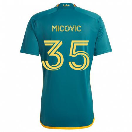 Kandiny Damen Novak Micovic #35 Grün Gelb Auswärtstrikot Trikot 2024/25 T-Shirt