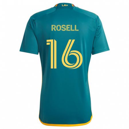 Kandiny Damen Uri Rosell #16 Grün Gelb Auswärtstrikot Trikot 2024/25 T-Shirt