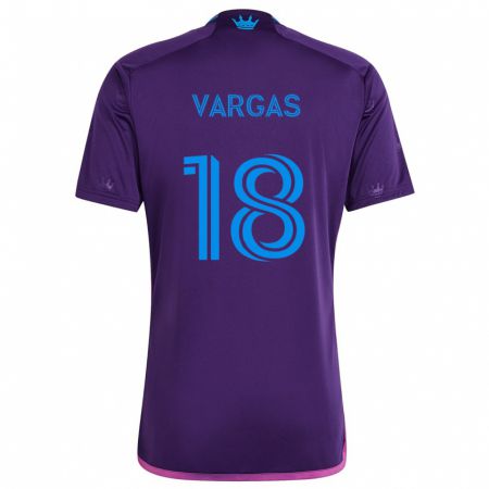 Kandiny Damen Kerwin Vargas #18 Lila-Blau Auswärtstrikot Trikot 2024/25 T-Shirt